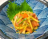 刺身とみょうがときゅうりの明太子和え作り方5写真