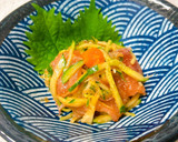 刺身とみょうがときゅうりの明太子和え作り方5写真