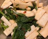 長芋と春菊のにんにく醤油漬け作り方4写真