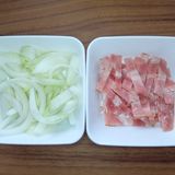 なすピーマン玉ねぎベーコンのカレー炒め作り方3写真