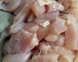 ターサイと椎茸と鶏むね肉の香ばし醤油炒め作り方1写真