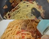 簡単！舞茸とベーコンのトマトパスタ♪作り方5写真
