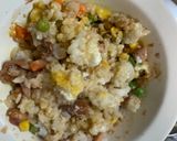 全てレンジ中華風梅シーフード風味炒飯弁当作り方12写真