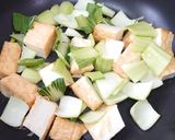 厚揚げとチンゲン菜のオイスターソース煮作り方3写真