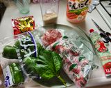 ピーマンとミニトマトと豚ひき肉で！トマト味パスタ作り方1写真