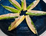 オクラとヤングコーンの鶏ひき肉挟み焼き作り方4写真