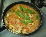 鶏とオクラのさっぱりシチュー簡単ワンパン作り方4写真