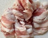 豚バラ肉とキャベツもやし長ネギオイスター作り方1写真