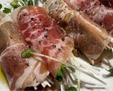 秋本番！クリームチーズと焼栗ペーストの生ハム巻き作り方4写真