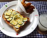 たっぷりズッキーニのピザトースト♪作り方8写真