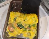 ほうれん草ウインナーしめじのオムレツ作り方5写真