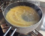 市販のソース活用！海老トマトスパゲティ作り方5写真