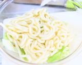 ＊レンジ簡単、お一人様豚キムチーズうどん作り方3写真