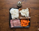 ベーコンと根菜炒めトック作り方1写真