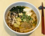 寒い日の簡単時短ランチに。温かい具だくさん蕎麦作り方6写真