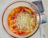 ワンボールレンジ、トマトソース餅！作り方4写真