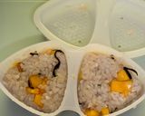 柿と塩昆布の雑穀おにぎり作り方4写真