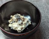 モノクロスイーツ♡黒豆クリームチーズ和え作り方2写真
