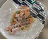 レンジ簡単ビーフストロガノフ味オムライス弁当作り方2写真