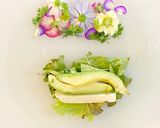 食べられるお花と野菜の生春巻き作り方5写真