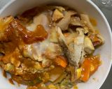 お一人様野菜たっぷりバーベキュー味親子丼作り方20写真