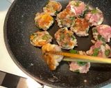 ワンパンで豚こま丸め焼き作り方8写真