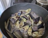 牛スジとナス、ごぼうの味噌コク煮作り方5写真