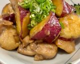 さつま芋とやわらか鶏ももの甘辛煮♪作り方9写真