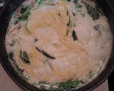 簡単⭐︎青菜とパンチェッタのクリームパスタ作り方4写真