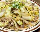 春野菜の回鍋肉を葛切りにかけて作り方4写真