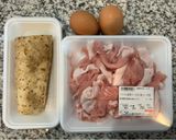 豚甘辛月見丼作り方1写真