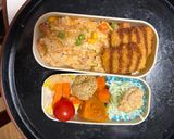 レンジ簡単洋風イタリアンキムチ炒飯弁当作り方16写真