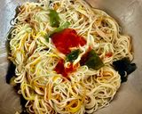 即席味噌汁で！隠れナスの梅みそビビン麺！作り方6写真