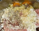 キムチとチーズの鶏ひき肉つくね作り方2写真
