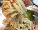 桃とセロリと生ハムの冷製パスタ作り方43写真