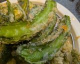 紫蘇バジル韮の花穂の天ぷら🍤オマケで四角豆万願寺作り方2写真