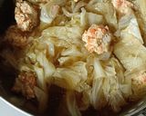 キャベツの鶏団子スープ作り方5写真