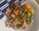 レンジ中華風梅トマトシーフード炒飯弁当作り方4写真