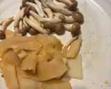 しめじ竹の子とポテサラのサラダ菜巻き作り方1写真