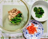 ランチ!菜の花トマトのツナマヨ和風パスタ作り方2写真