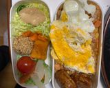レンジ簡単ビーフシチュー味オムライス弁当作り方17写真