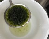 卵丸1個入り生青海苔の赤出し作り方2写真