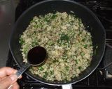 春菊チャーハン♪簡単レシピ玄米チャーハン作り方8写真