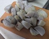 レンチン里芋の味噌マヨごまサラダ作り方2写真