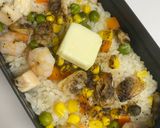 節約キャンプ飯!シーフードMIXピラフ作り方4写真