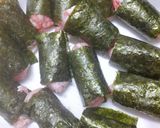 お弁当に☆のり巻き豚こまの照り焼き作り方1写真