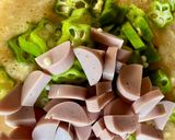 オクラとおさかなソーセージのふわふわ焼き作り方3写真