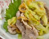 春キャベツと豚しゃぶ肉のごま味噌あえ♪作り方3写真