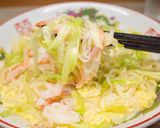 カニカマとレタスと卵の塩ラーメン作り方6写真
