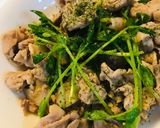 豚こまぎれ肉＆豆苗のサッと炒め作り方3写真
